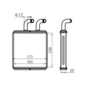 Orıs Kkı001026 Kalorıfer Radyatoru Kıa Bongo 170x165x26